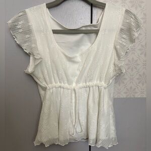 Elegant White Lace Top